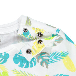 Korte mouwen T-shirt met bouclette patch voor baby jongen 