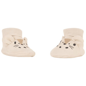 Speelse pantoffels Savannah in interlock voor baby