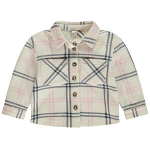 Surchemise molletonnée à carreaux pour bébé fille 