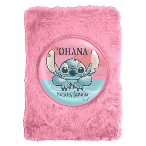 Carnet A5 fausse fourrure Stitch Rose 