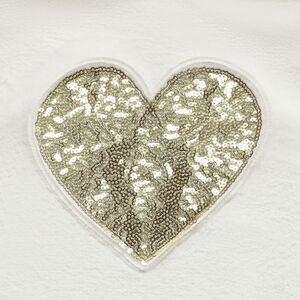 Sweatshirt fleece met hart in pailletten voor meisjes 