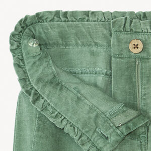 Meisjes broek van canvas met elastische taille 