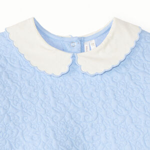 Gebreid sweat met tekstuur en kraag voor meisjesbaby's 