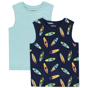 Lot de 2 débardeurs fantaisie en jersey pour garçon 