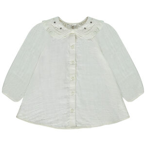 Tuniek lange mouwen met claudinekraag voor baby meisje 