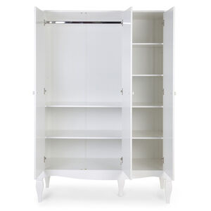 Garde-robe Romantic 3 portes - Blanc 