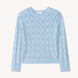 Pull oversize en tricot ajouré fantaisie pour fille 