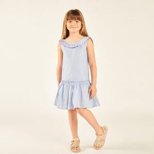 Robe en toile avec dos plongeant pour fille 