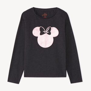 T-shirt manches longues effet métallisé Minnie Disney pour fille 