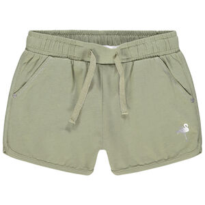 Short en jersey print flamant rose en foil pour enfant fille 