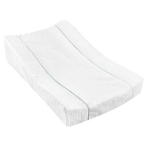 Housse de matelas à langer bimatière en coton bio Sofalange - Blanc 