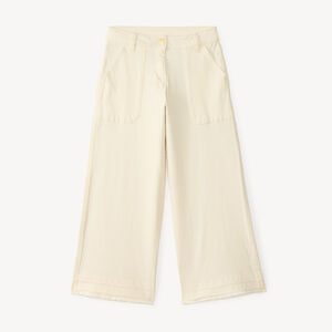 Wide flared jeans in solid color for girls 