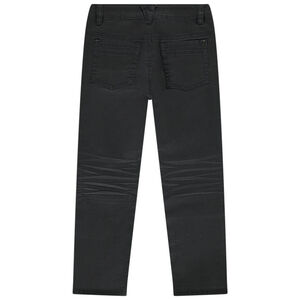 Slim fit unicolore crinkle broek jongens 