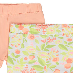 Set van 2 shorts in jersey voor baby meisje 