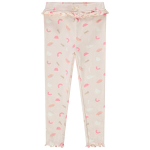 Caleçon long côtelé imprimé fantaisie pour bébé fille 