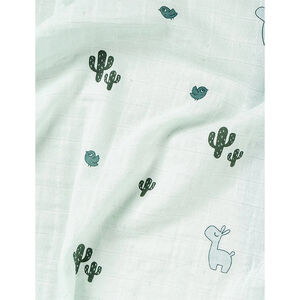 Inbakerdoek in mousseline 120x120cm Lalee Blauw 