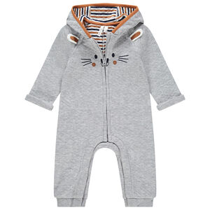 Combinaison longue motif lapin brodé pour bébé garçon 
