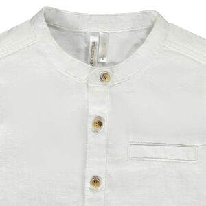 Chemise korte mouwen met mao kraag voor baby jongen 