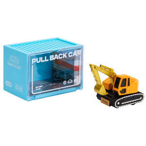 Véhicule miniature à friction Tractopelle jaune 