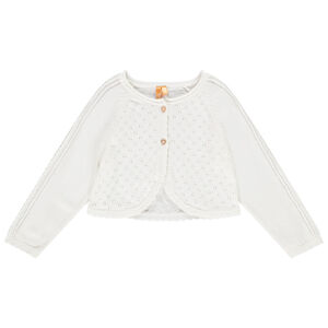 Gilet en maille ajourée pour bébé fille 