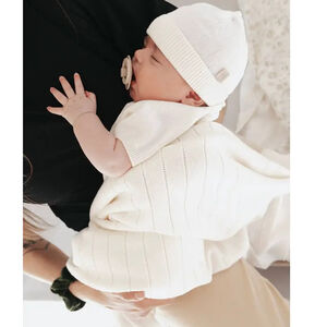 Deken wieg gestreept - 75x100 cm - Wit 