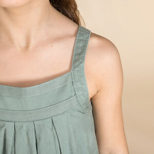 Meisjesjurk met schouderbandjes en ballon-effect 