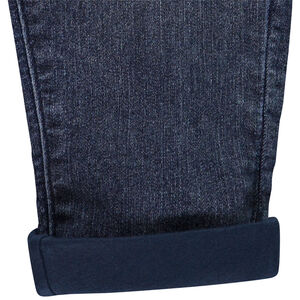 Donkerblauwe effen denim jeans met fantasieprint voor babyjongens 