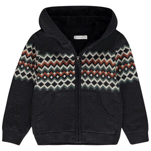 Gilet sherpa met fantasiepatroon voor jongens 