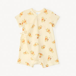 Korte katoenen gaas romper Winnie de Poeh Disney voor babyjongens 