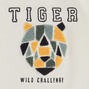 T-shirt met lange mouwen en patroon in lusjes voor jongens 