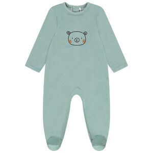 Dors-bien en velours print fantaisie pour bébé garçon 