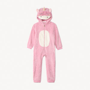 Surpyjama licorne en sherpa motif étoiles pour fille 