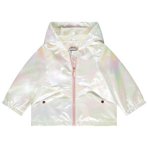 Parka parelmoer iriserend effect voor baby meisje 