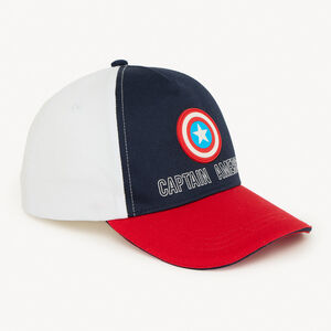Basecap met rubberen badge Captain America Marvel voor jongens 