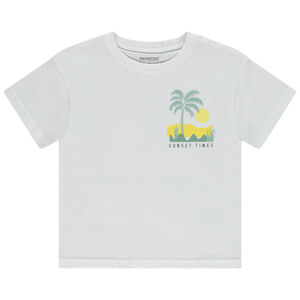 T-shirt manches courtes uni avec print coucher de soleil pour garçon 