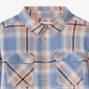 Langarmige flanellen shirt voor jongens met een ruitpatroon 