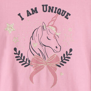 T-shirt manches longues à print pailleté pour fille 