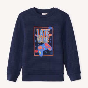 Sweat en molleton texturé fantaisie pour garçon  