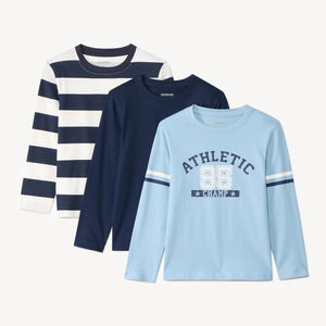 Lot de 3 t-shirts manches longues fantaisie pour garçon  