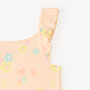 Nachthemd met volantbandjes en fantasiedruk voor meisjes 