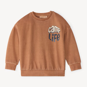 Oversized sweatshirt jongen met fantasiedruk 