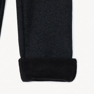 Legging côtelé et doublé polaire fille 