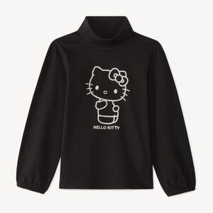 Ondertrui met rolkraag en glitterprint van Hello Kitty 
