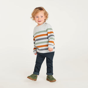 Pull bébé garçon en tricot à rayures 