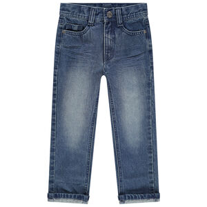 Jean effet used et crinkle droit pour enfant garçon 
