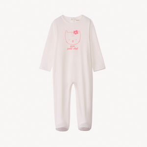 Pyjama in jersey met print voor meisje 