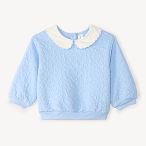 Gebreid sweat met tekstuur en kraag voor meisjesbaby's 