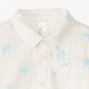 Korte mouwen shirt met zee sterren patroon voor babyjongen 