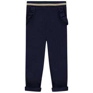 Caleçon uni en milano avec détails volantés pour bébé fille 