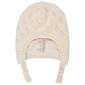 Bonnet en tricot ajouré pour bébé fille 